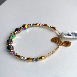 Alex and Ani Swarovski crystal gold bangle